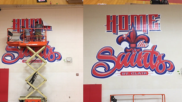 St Clair Middle School Wall Graphic and Banners